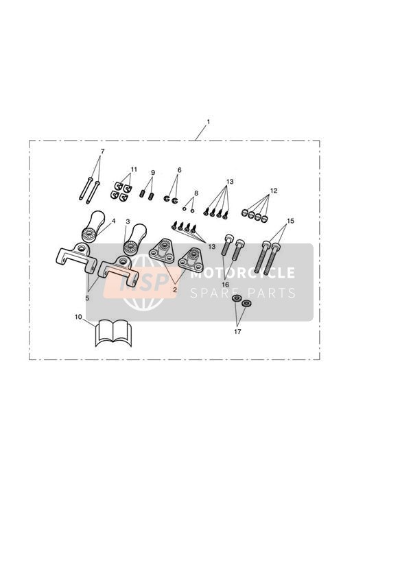 Kit de hardware ajustable para estribos de pasajero