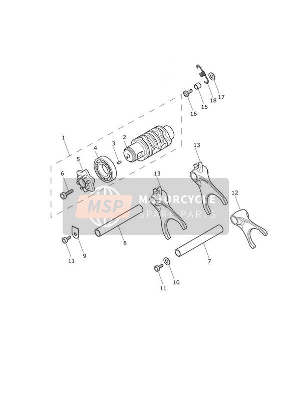 Versnellingsselector-trommel
