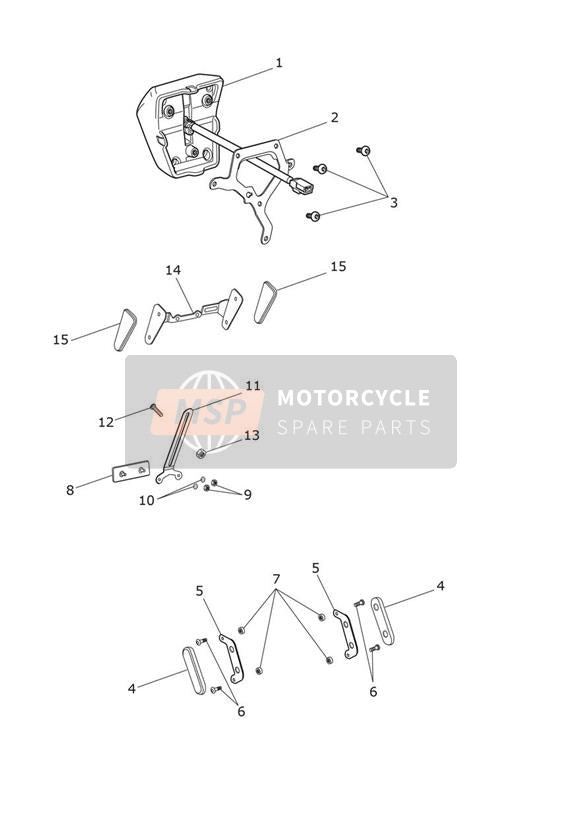 T2701021, Bracket, Side Reflectors, Rear, Triumph, 2