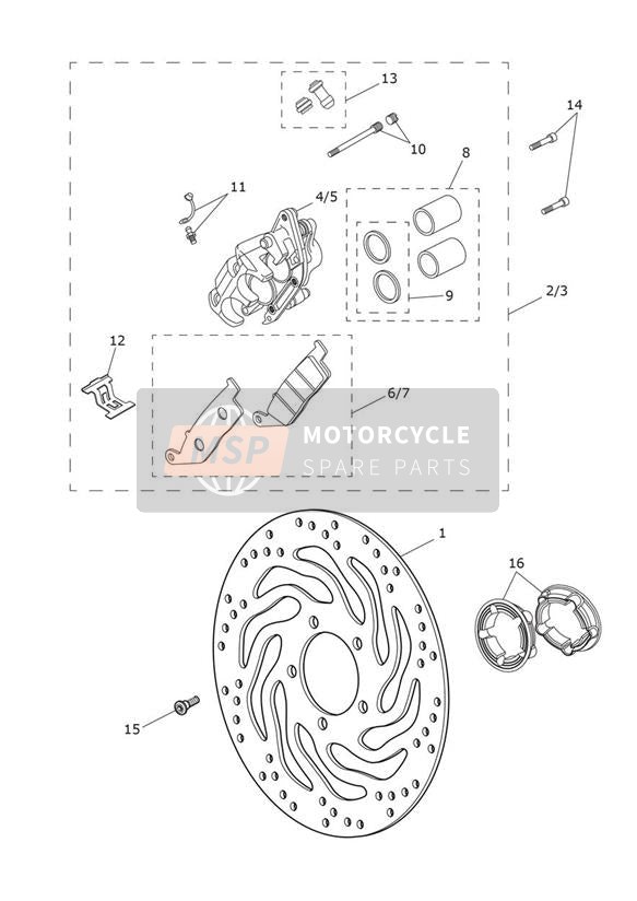 Front Brake Caliper & Disc