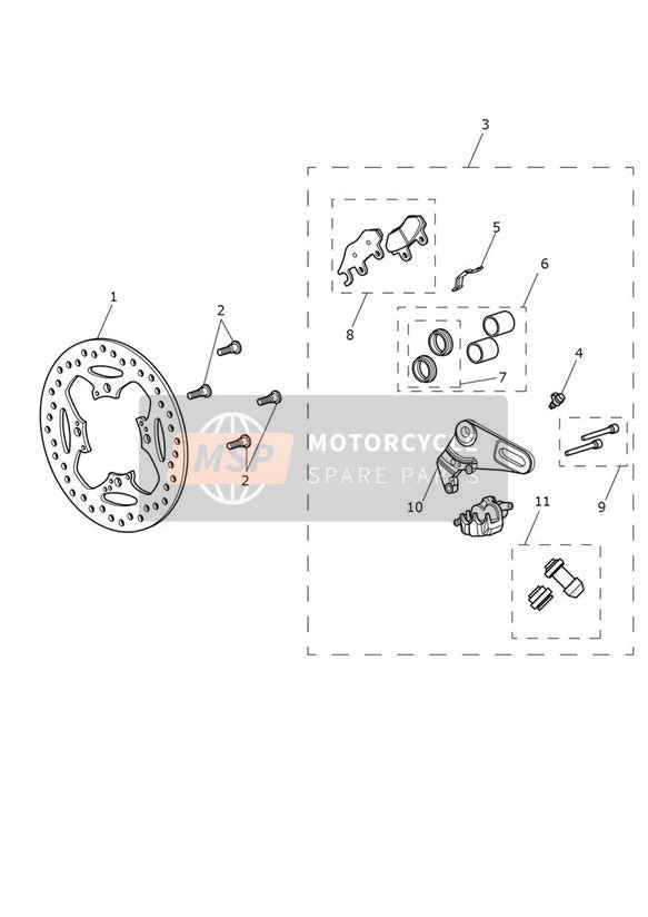 Rear Brake Caliper & Disc