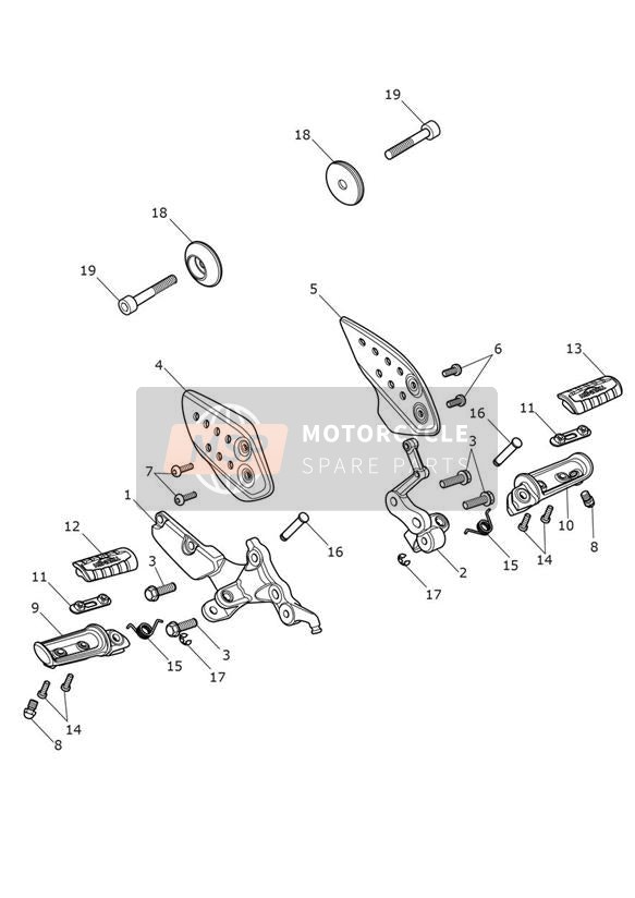 Frame, Footrests, Engine Mountings & Stands 2