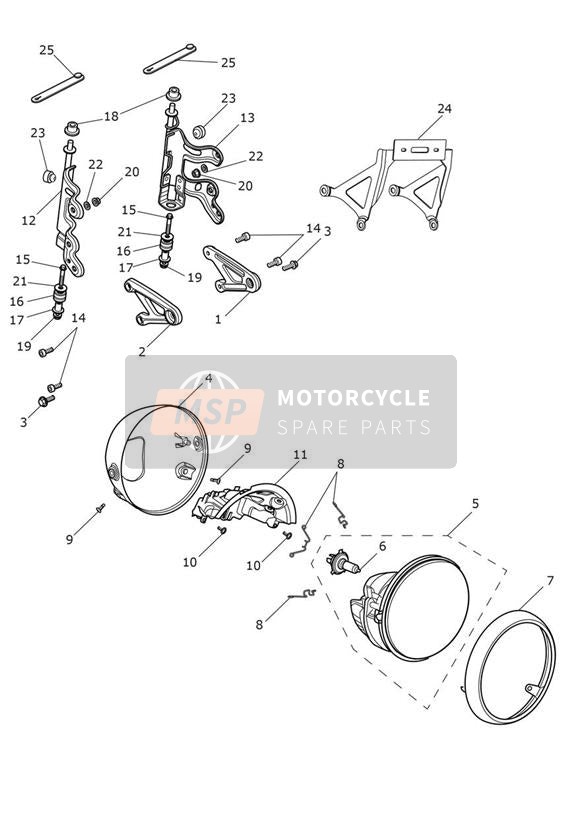 T3205072, Bolt, Hhf, Lghtd, M6 X 40, Slv, Triumph, 2