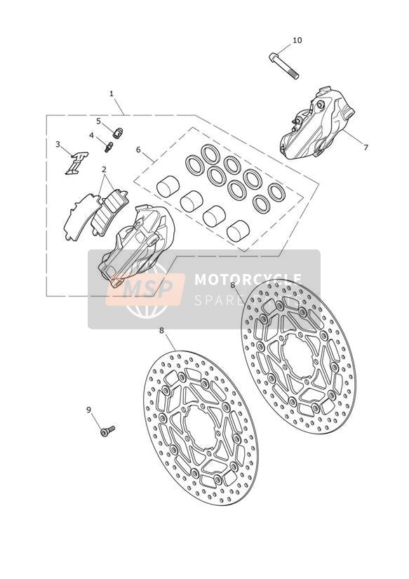 Front Brake Caliper & Disc