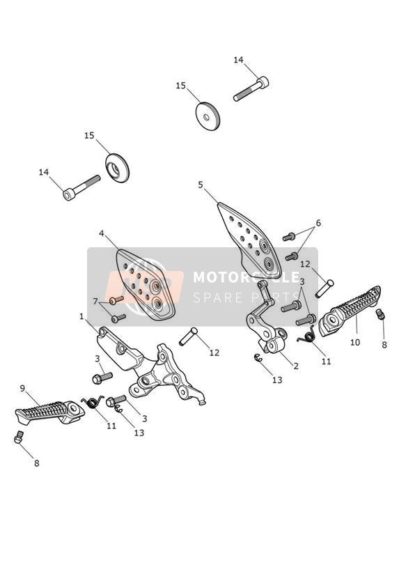 Frame, Footrests, Engine Mountings & Stands 1