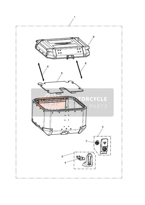 Top Case de Expedición - Plata