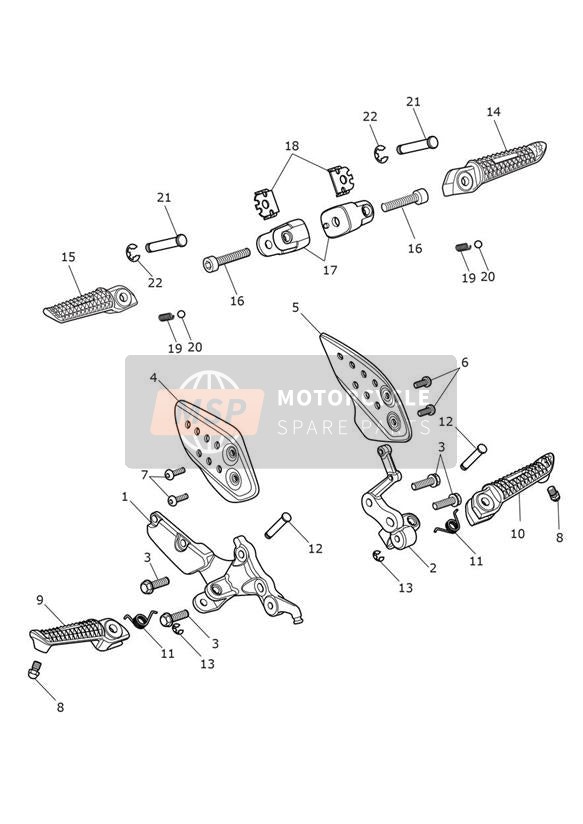 Frame, Footrests, Engine Mountings & Stands 2