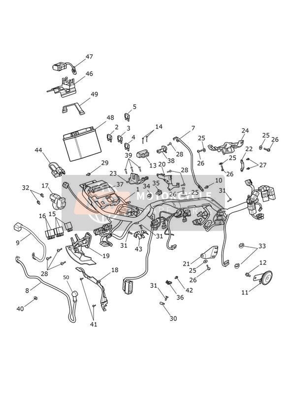 T2500113, Horn Assembly, Hi Tone, Triumph, 1