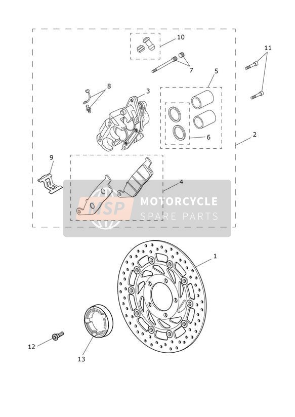 Front Brake Caliper & Disc