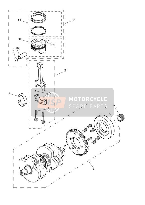 Vilebrequin, bielles et pistons > 914447