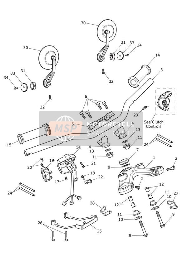T2041614, Wire Guide, Yoke, Lhs, Triumph, 0