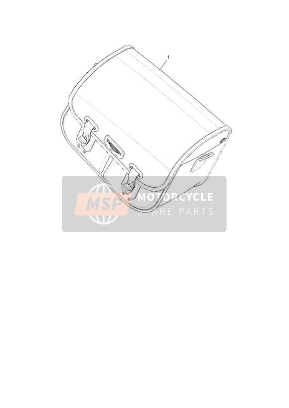 Borsa laterale, cotone cerato, nera, lato destro