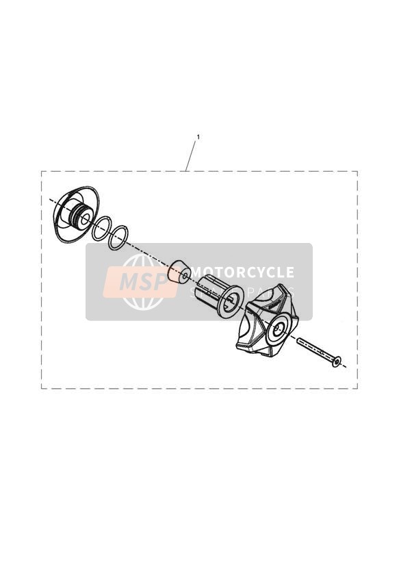 Kit d'embout d'axe, gris