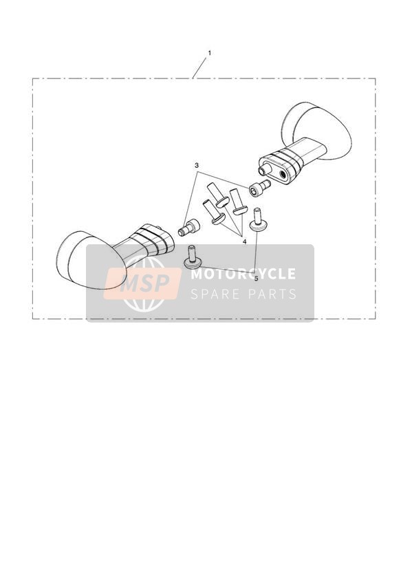 LED-Blinkerset, D40, kurz, 120 cm Kabel