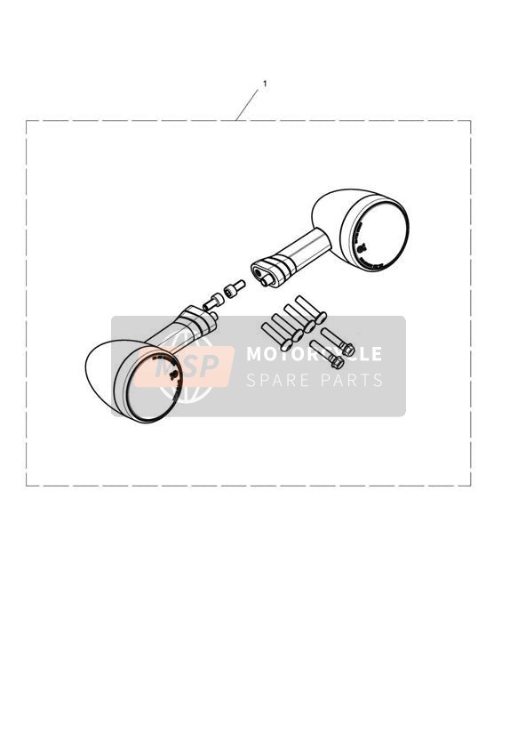 LED-Blinker-Kit, D64, mittel, 120 cm Kabel
