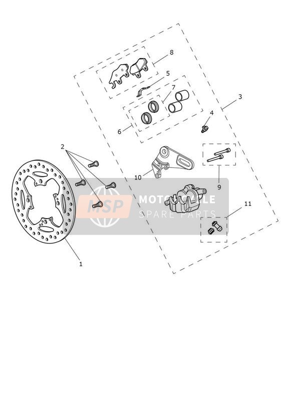Rear Brake Caliper & Disc