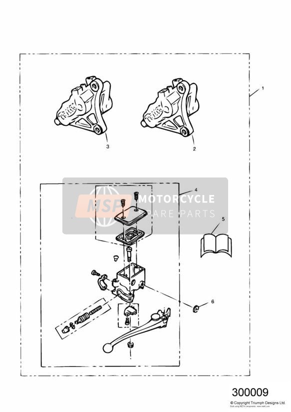 Kit étrier à 6 pistons