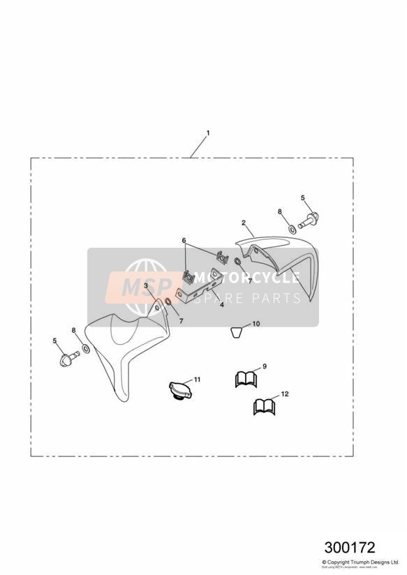 T3900000, Upper Yoke Badge, Triumph, 0