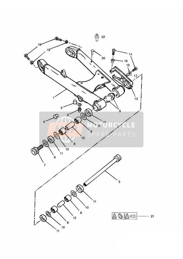Bras oscillant 101853 Plus 102063 à 102074 inclus