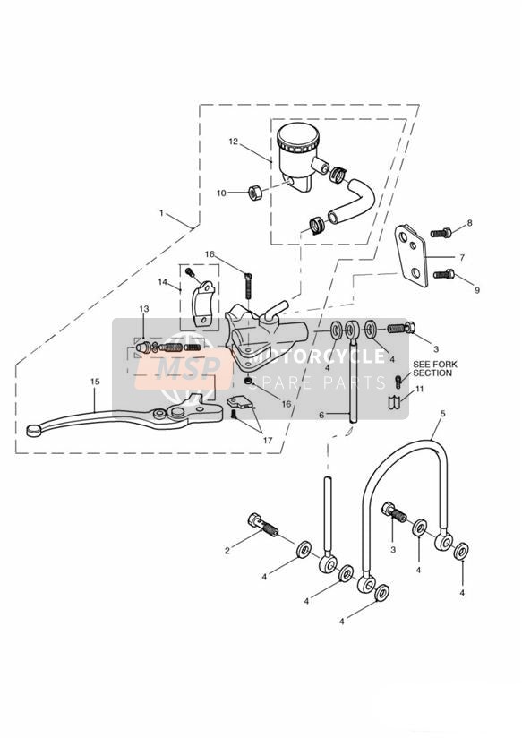 T2040811, Twin Clip, Brake Hose, Triumph, 0