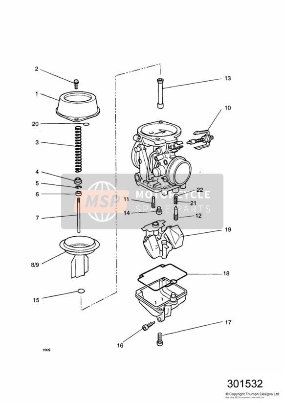 Parti del carburatore Assemblea del carburatore 1240125T0301