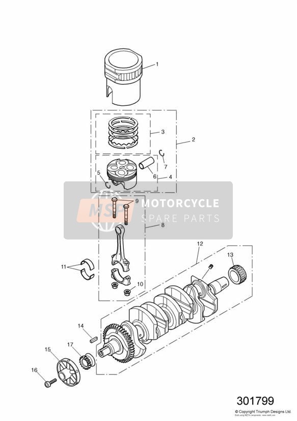 Crankshaft Connecting Rods, Pistons and Liners