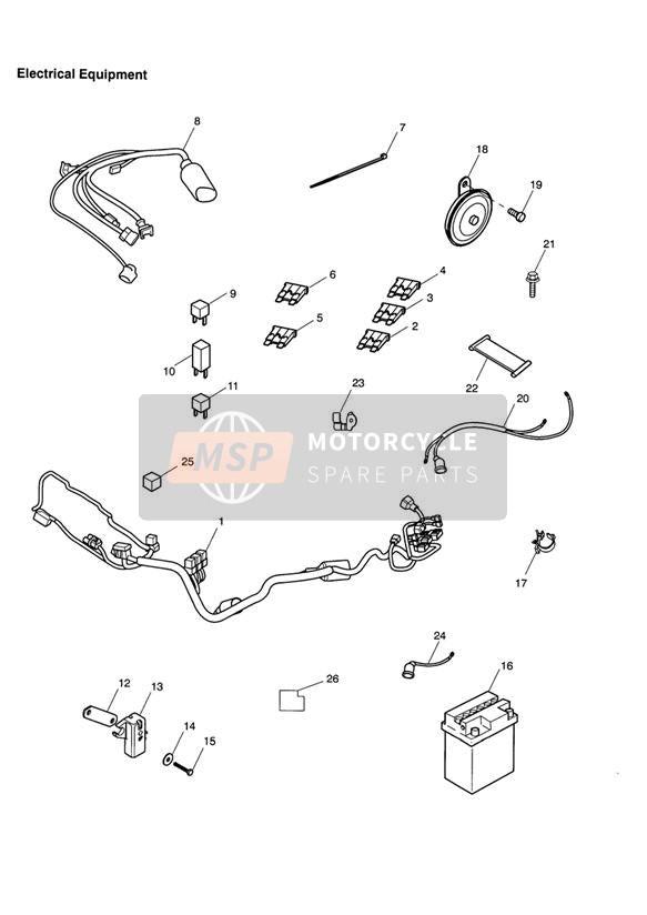 T2500113, Horn Assembly, Hi Tone, Triumph, 2