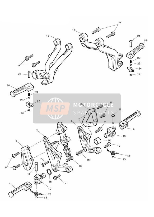 T2080819, Return Spring, Footrest, Triumph, 2