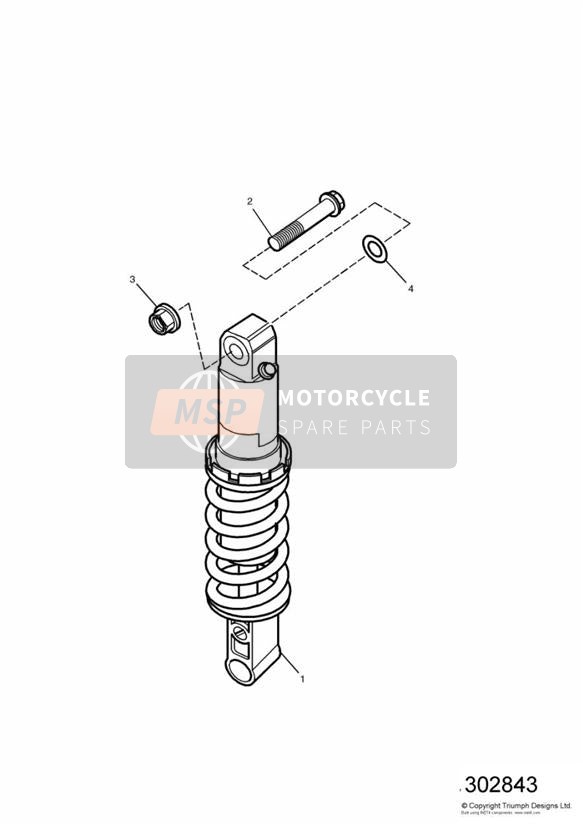 Ensemble de suspension arrière modèle 900 cc 29156