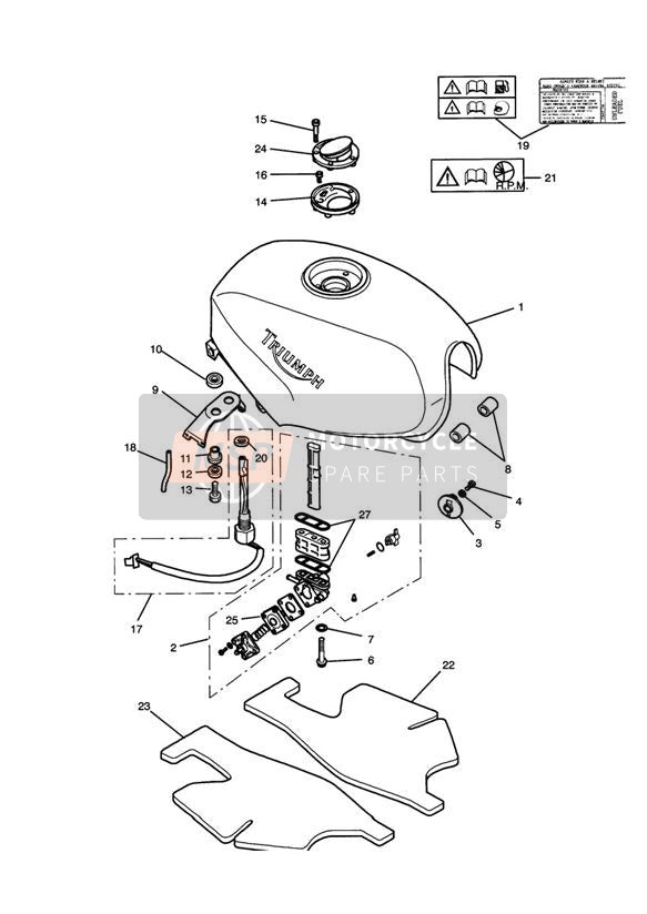 Serbatoio carburante e accessori