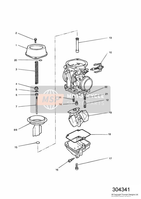 Parti del carburatore, assemblaggio del carburatore 1240127T0301
