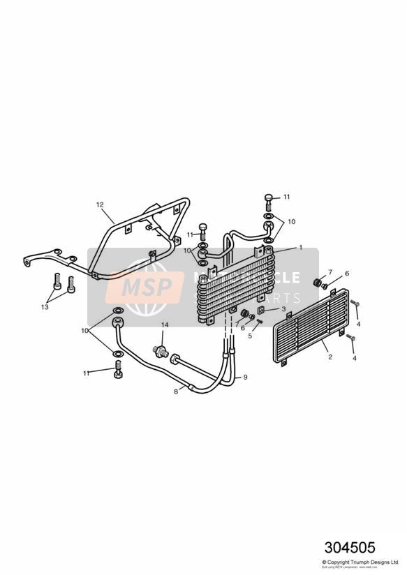 Refroidisseur d'huile 4 cylindre 35326