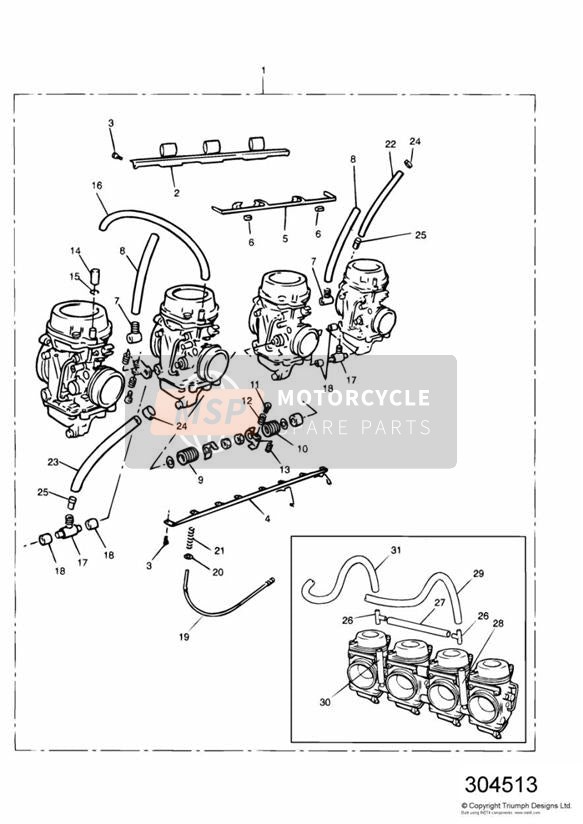 Carburateurs, moteurs 4 cylindres