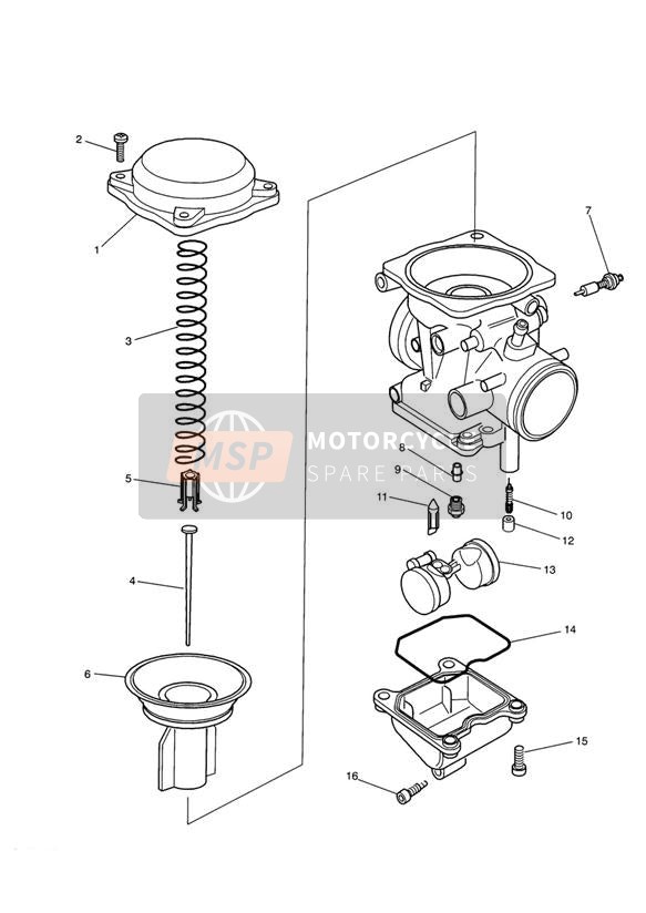 Pièces de carburateur assemblage de carburateur 3 cylindres T1240650