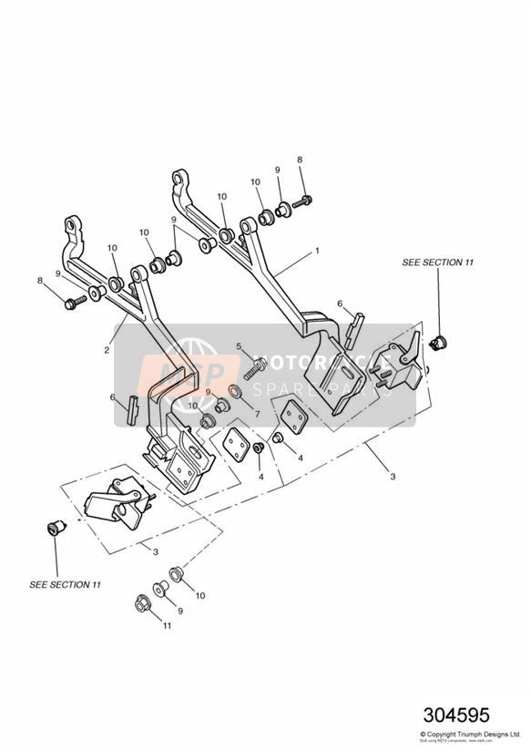 Rails de montage des bagages 91280