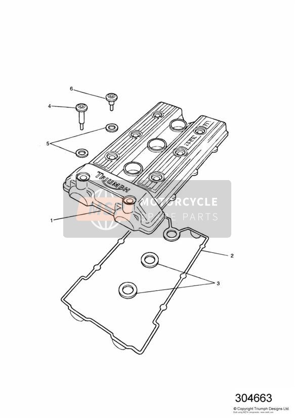Nockenwellenabdeckung, 3 Zylinder, Silber