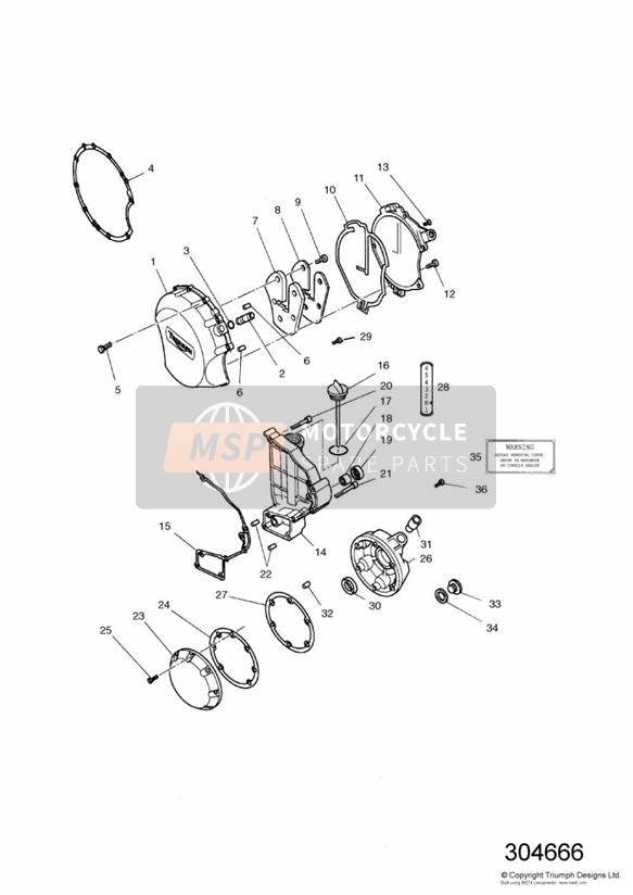 Motorabdeckungen 4 Zylinder Silber 4901