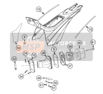 BT795502811, Heat Protection Exhaust, GasGas, 0