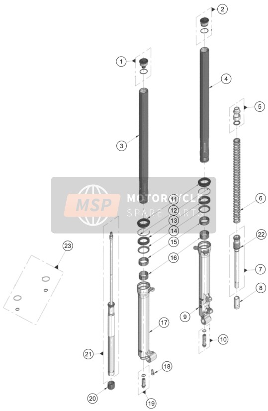 A53501103010, Fork Inner Tube Left, GasGas, 0