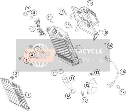 45239060050, Collar Bushing 6,3X8X13X9,5, GasGas, 1
