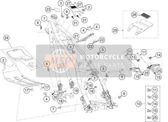 T2206000, Nut 6mm, GasGas, 1