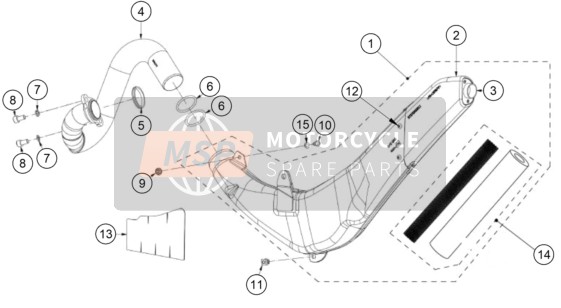 BT860002811, Main Silencer Cpl., GasGas, 0