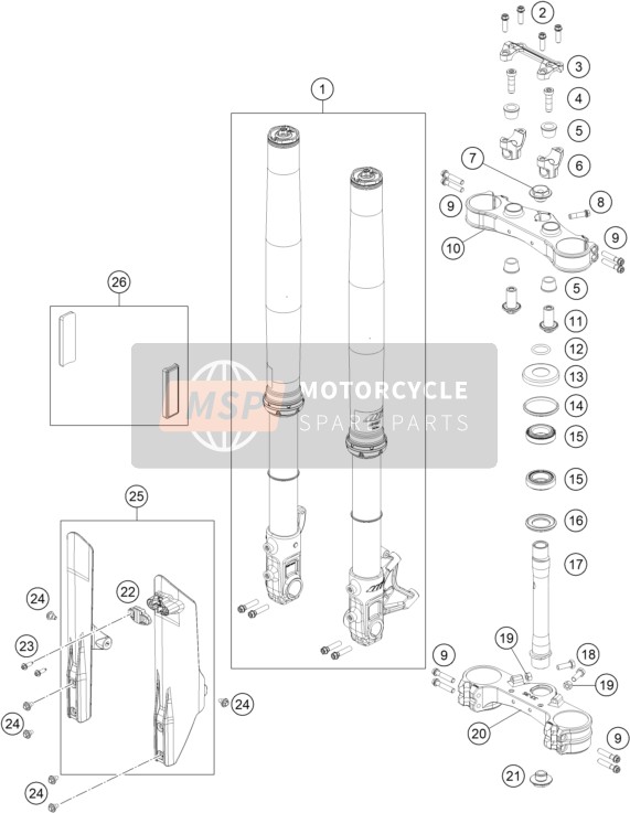 76901194000C1, Fork Protector Kit 690 SMC-R 2019, GasGas, 0