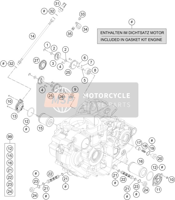 58038005100, Oil Filter Long, GasGas, 0