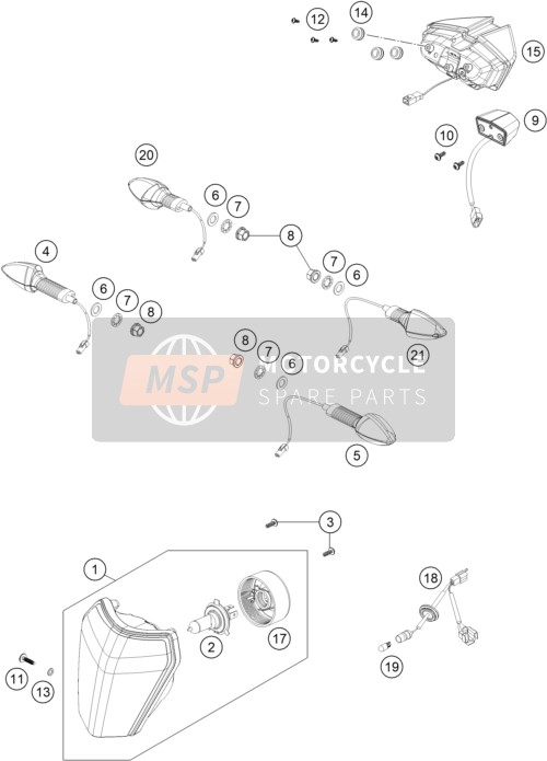60114026000, Flasher Cpl.Front R/s Rear L/s, GasGas, 0