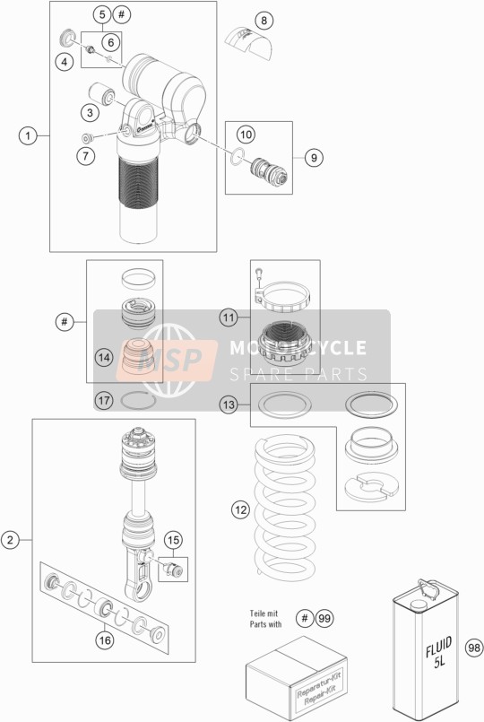 SHOCK ABSORBER DISASSEMBLED
