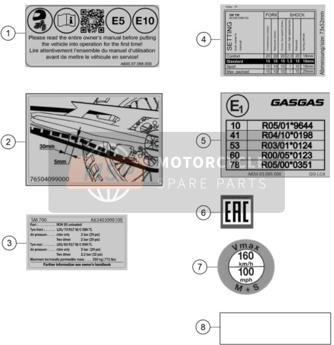 21003094000, Sticker ''Eac'', GasGas, 0