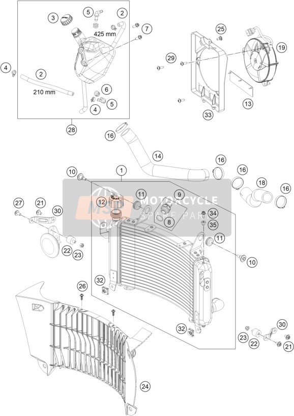 00050325706, Variable ONE-EAR Clamp 32,5mm, GasGas, 0