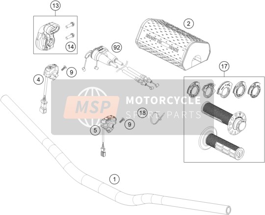 7770200110001, Handlebar, GasGas, 0