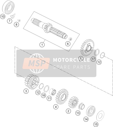 TRANSMISSION I - MAIN SHAFT